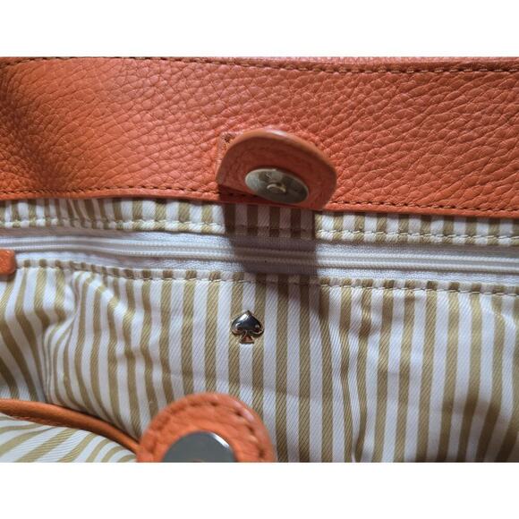 Kate Spade Andee Cobble Hill Satchel Pebble Leather Orange - Picture 12 of 12